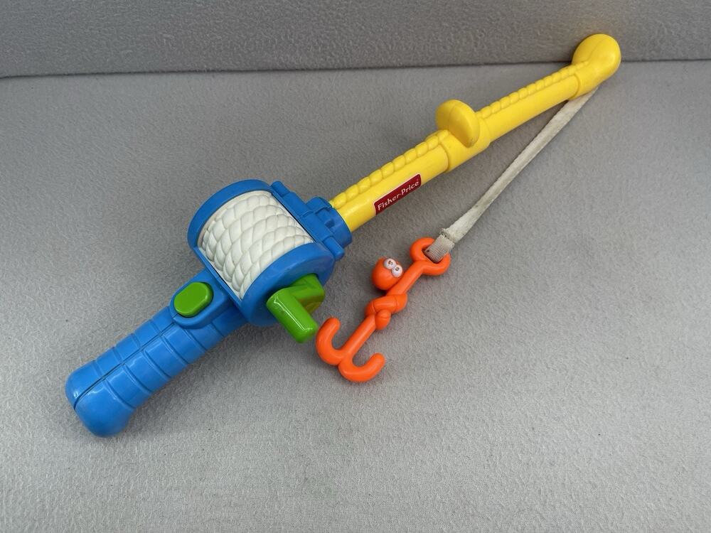 Fisher Price Fish N Reel Fishing Pole Rod Toy Vintage 90s READ No Crank